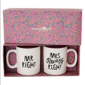 NATURAL LIFE MUGS MR. RIGHT/MRS. ALWAYS RIGHT"